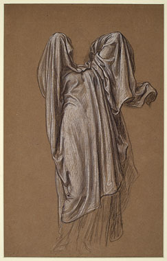 Study for 'Captive Andromache': Drapery for Female Figure