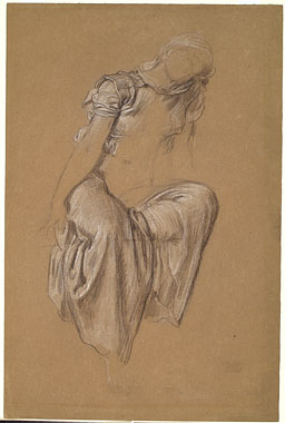 Study for 'Captive Andromache': Drapery for Mother