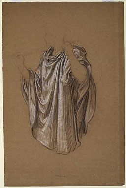 Study for 'Captive Andromache': Drapery for Male Figure