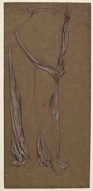 Study for 'Phryne at Eleusis': Drapery for Phryne