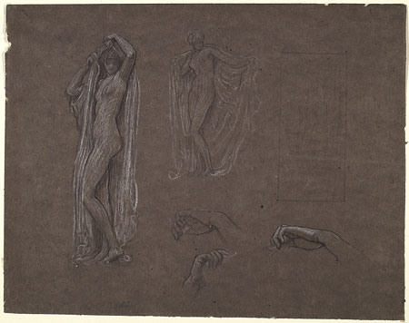 Study for 'The Bath of Psyche': Psyche, Hands