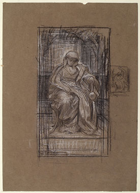 Study for 'Tragic Poetess': Composition