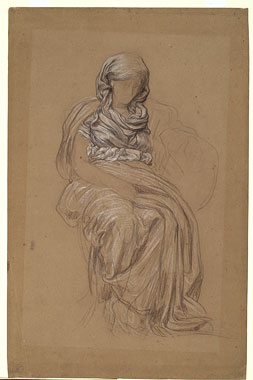 Study for 'Tragic Poetess': Female Figure with Chair