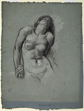 Study for 'And the sea gave up the dead', later 'Perseus and Andromeda': Female Figure