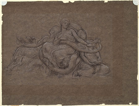 Study for 'The Garden of the Hesperides': Female Figures with Snake