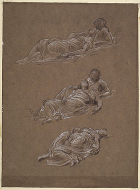 Studies for 'Idyll' and 'Cymon and Iphigenia': Male and Female Figures