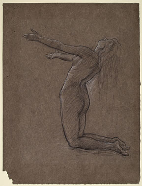 Study for 'Clytie': Nude female figure