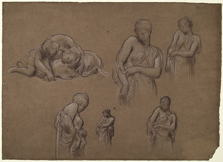 Studies for 'Iostephane': Female Figures