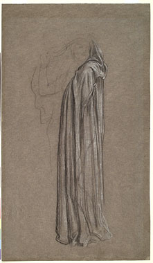 Study for 'Farewell!': Drapery for Female Figure