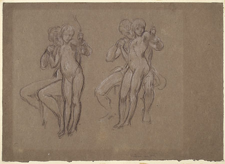 Studies for 'Hit': Male Figure with Boy