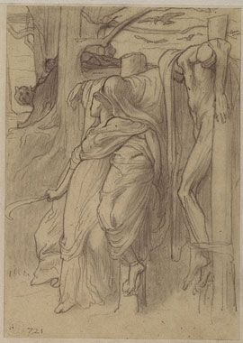 Study for 'Rizpah': Composition