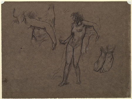 Study for 'Rizpah': Rizpah and Male Figure, Male Feet