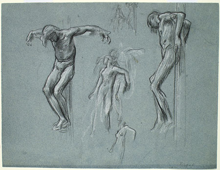 Study for 'Rizpah': Rizpah, Male Figures