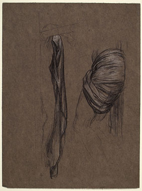 Study for 'Rizpah': Drapery for Male Figure