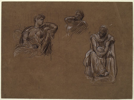 Studies for 'The Jealousy of Simoetha the Sorceress' and 'The Marquand Ceiling': Mnemosyne, Female Figures
