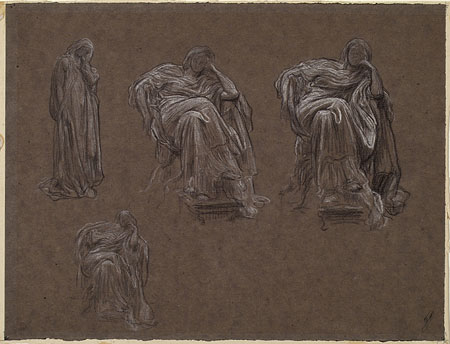 Studies for 'Fatidica' and 'The Marquand Ceiling': Female Figures