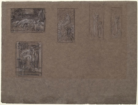 Studies for 'Fatidica', 'The Spirit of the Summit', 'Summer Slumber' and 'The Bracelet': Thumbnail Compositions