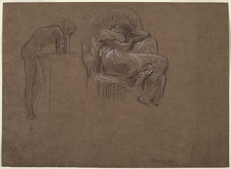 Study for 'Flaming June': Female Figure, Male Figure