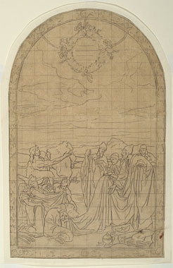 Study for 'Phoenicians Bartering with Ancient Britons': Composition