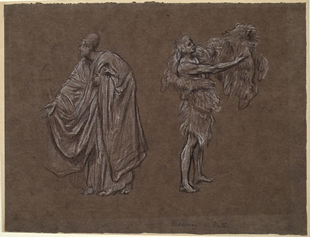 Study for 'Phoenicians Bartering with Ancient Britons': Male Figures