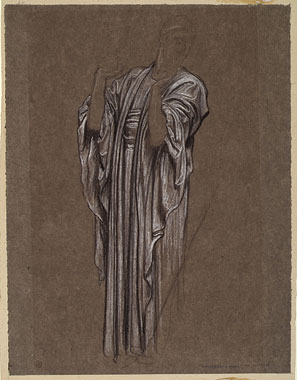 Study for 'Phoenicians Bartering with Ancient Britons': Drapery for Male Figure