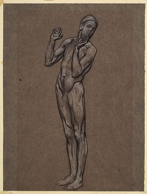 Study for 'Phoenicians Bartering with Ancient Britons': Male Figure