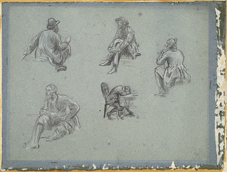Studies for an Illustration for 'A Week in a French Country House': 'Drifting'