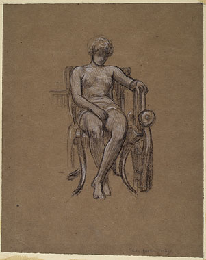 Study for 'Tragic Poetess': Female Figure
