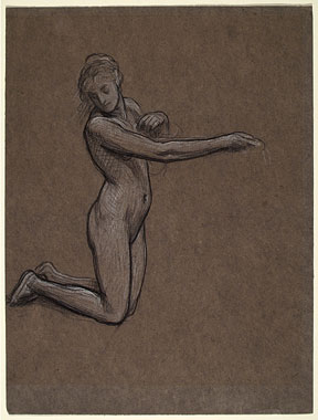 Study for 'Phoenicians Bartering with Ancient Britons': Female Figure