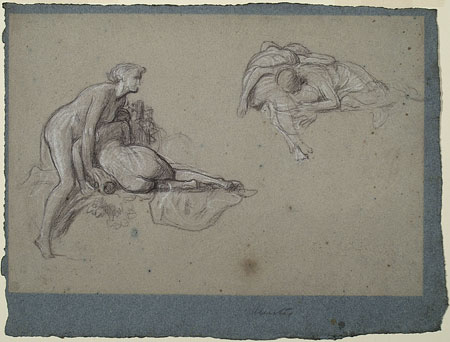 Study for 'Hercules Wrestling with Death for the Body of Alcestis': Alcestis
