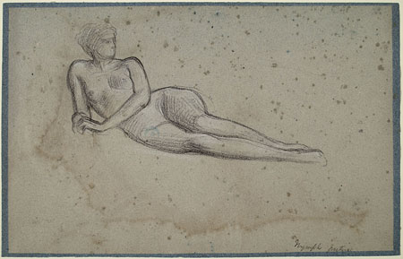 Study for 'Actaea, Nymph of the Shore': Female Figure
