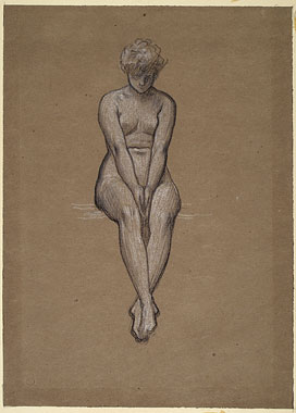 Study for 'Solitude': Female Figure