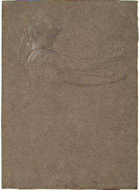 Study for 'The Dance': Female Figure with Tambourine
