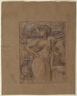 Study for 'At the Fountain': Composition