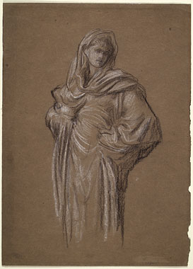 Study for 'Melittion': Drapery for Female Figure