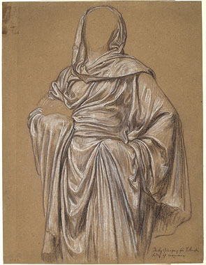 Study for 'Melittion': Drapery for Female Figure