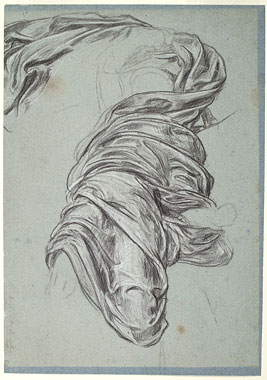 Study for 'Hercules Wrestling with Death for the Body of Alcestis': Drapery for Death