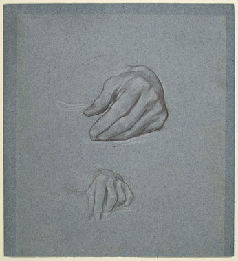 Studies for 'Michael Angelo Nursing his Dying Servant': Hands of Servant
