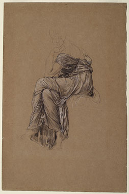 Study for 'Sibyl': Drapery for Female Figure