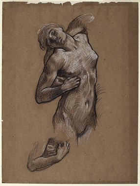 Study for 'And the sea gave up the dead which were in it': Female Figure
