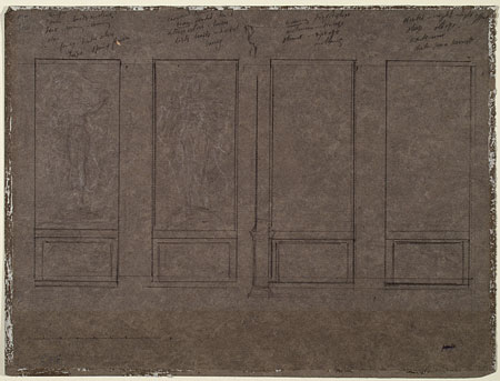 Study for Decorative Panels for Longford Hall, Greater Manchester: Location and Compositions