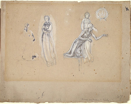 Study for an Illustration for 'Buch der Lieder': Male and Female Figures