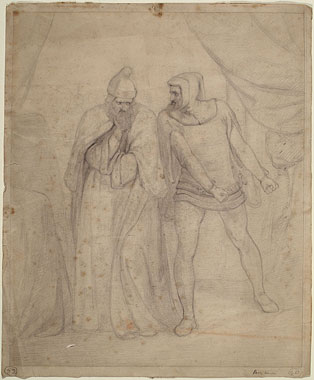 Study for a Composition showing Two Male Figures