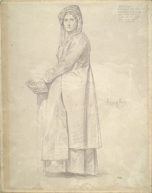 Study of a Female Figure in Traditional Italian Costume