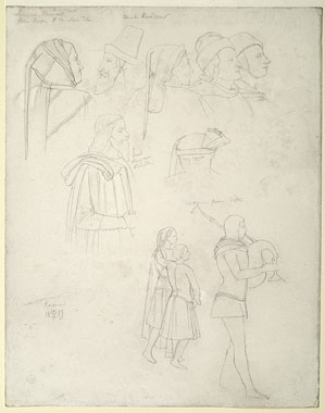 Studies after a Fresco by Andrea di Firenze