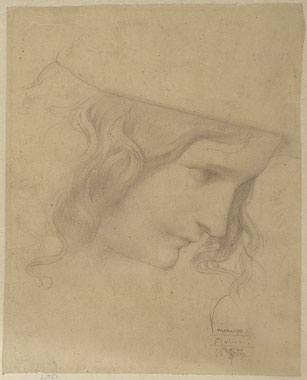 Study for 'The Reconciliation of the Montagues and Capulets....': Male Head