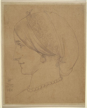 Study for 'Cimabue's Celebrated Madonna...': Female Head