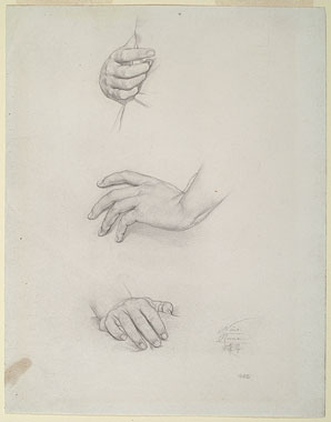 Studies for 'Cimabue's Celebrated Madonna...': Hands