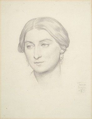 Study for 'Cimabue's Celebrated Madonna...': Female Head