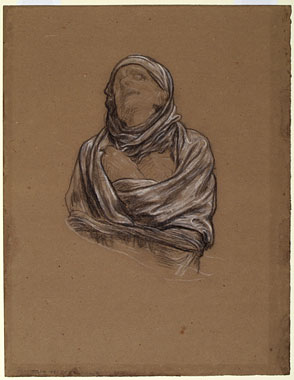 Study for 'And the sea gave up the dead which were in it': Male Figure